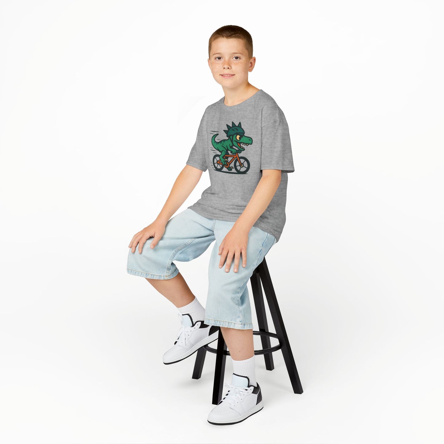 Kids Velociraptor Bike T-Shirt – Funny Dino Velo Tee