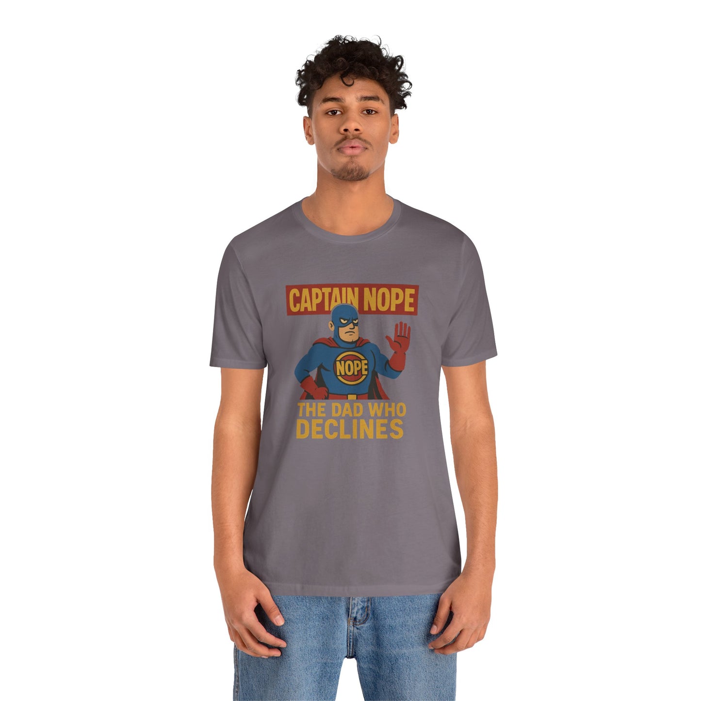 Captain Nope Dad T-Shirt – Funny Superhero Tee for Father Figures