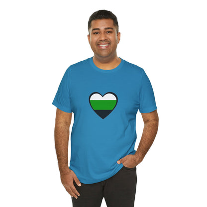 Neutrois Pride Flag Heart T-Shirt – Minimalist Gender Identity Tee