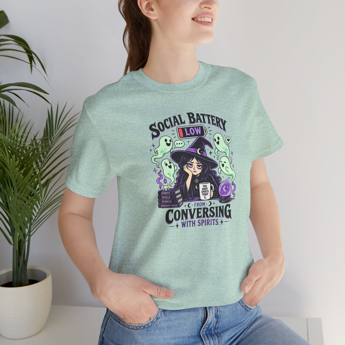 Social Battery Low From Conversing With Spirits T-Shirt