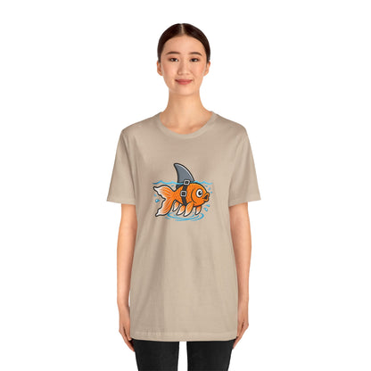 Goldfish Shark T-Shirt – Funny Fish Swimming  Graphic Tee