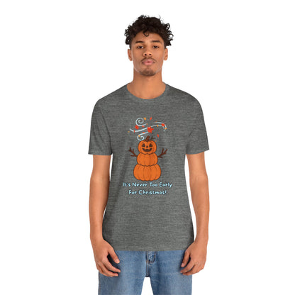 Pumpkin Snowman Shirt – Funny Halloween Christmas Mashup Tee