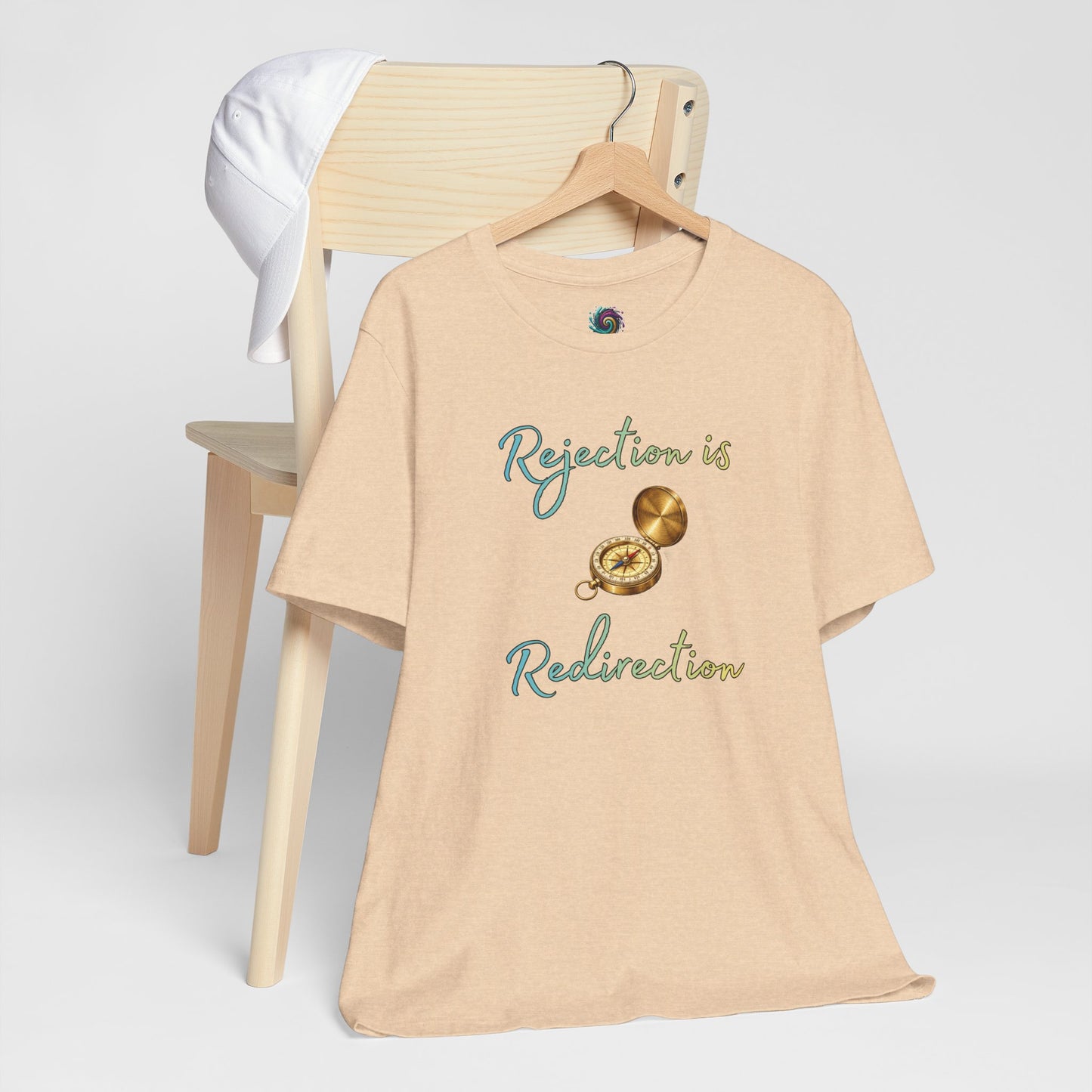 Rejection Is Redirection T-Shirt – Motivational Compass Quote Tee
