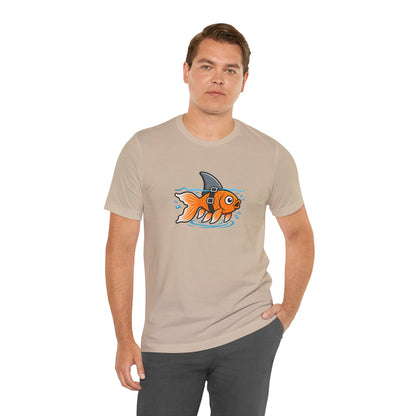 Goldfish Shark T-Shirt – Funny Fish Swimming  Graphic Tee
