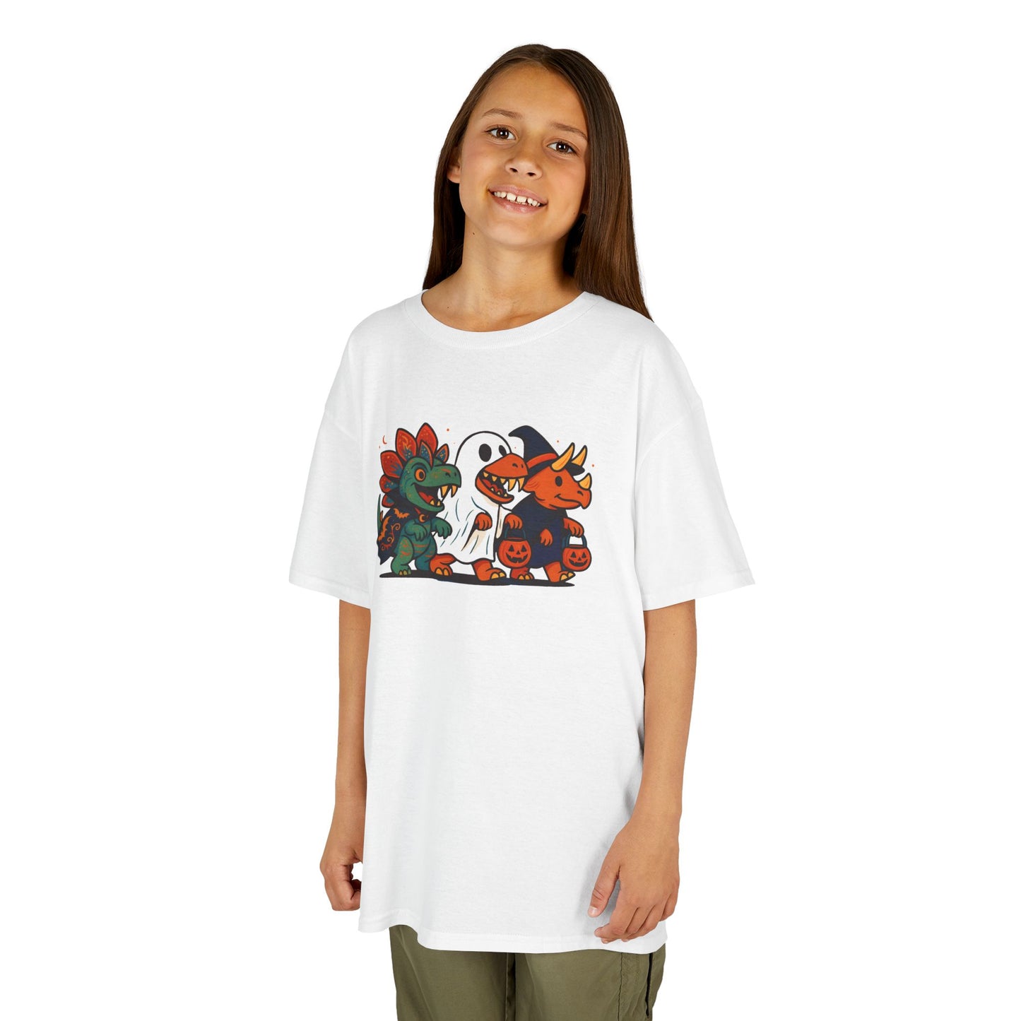 Kids Halloween Dino Squad T-Shirt – Cute Trick-or-Treat Dino Tee