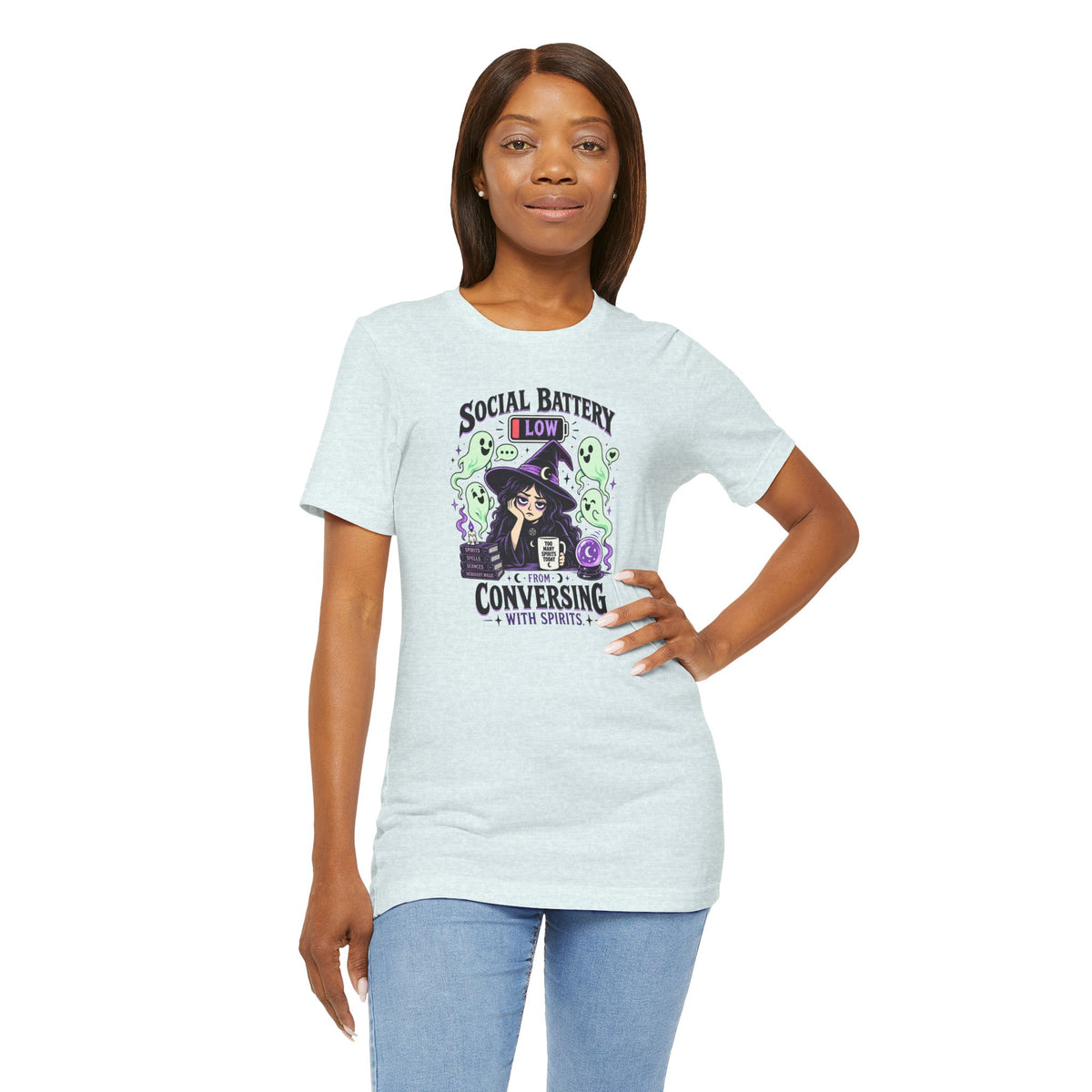 Social Battery Low From Conversing With Spirits T-Shirt