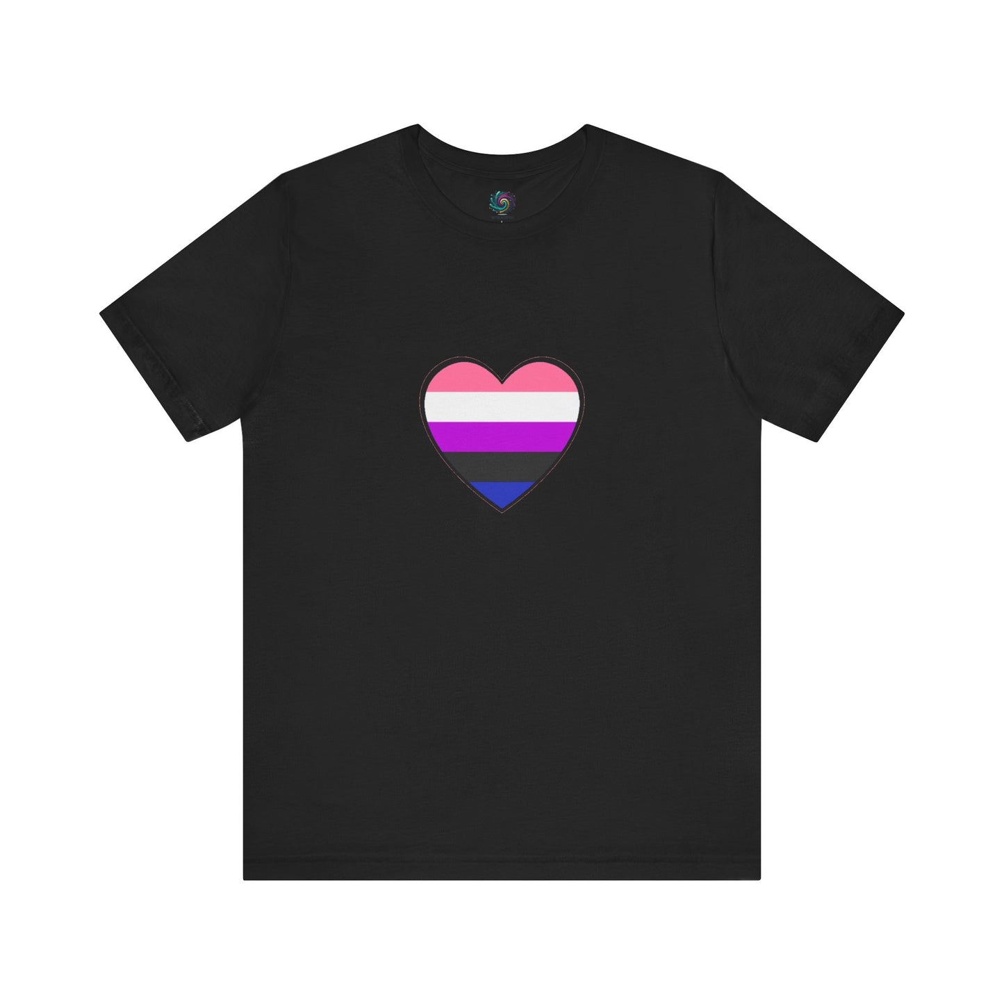 Genderfluid Pride Heart T-Shirt – Bold LGBTQIA+ Flag Tee - WhimSpin - https://whimspin.com