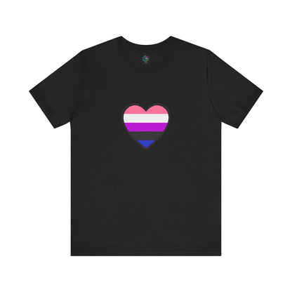 Genderfluid Pride Heart T-Shirt – Bold LGBTQIA+ Flag Tee - WhimSpin - https://whimspin.com