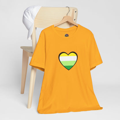 Gender Neutral Pride Flag Heart T-Shirt – Unisex LGBTQ+ Graphic Tee - WhimSpin - https://whimspin.com