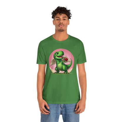Cupidsaurus Rex T-Shirt – Funny Dinosaur Cupid Valentine’s Day Tee