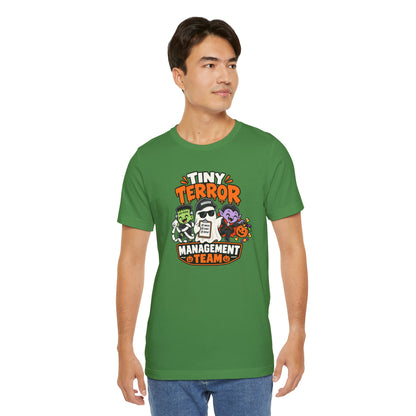 Tiny Terror Management Team T-Shirt – Funny Halloween Parent Tee
