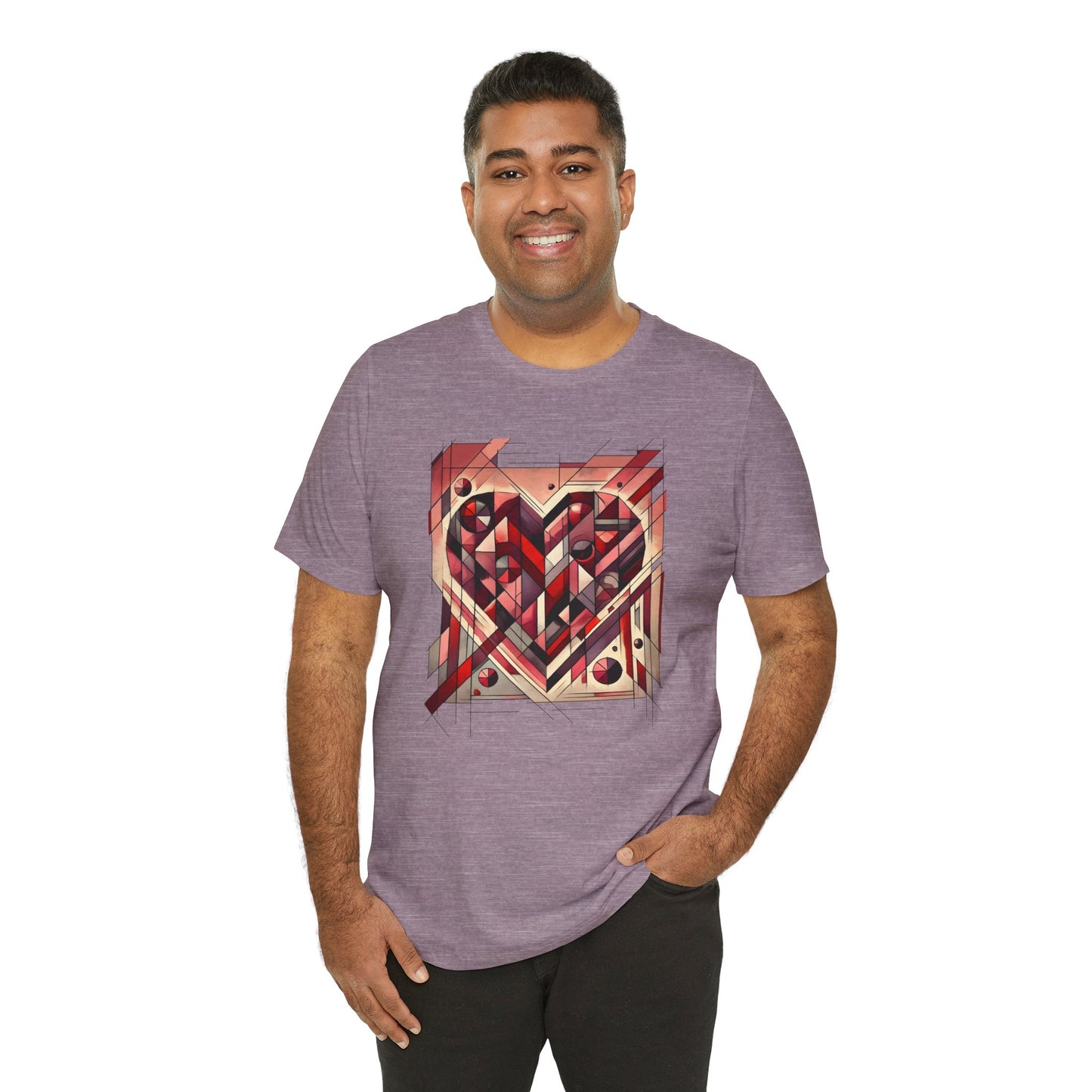 Cubist Heart T-Shirt – Modern Art Valentine's Day Graphic Tee