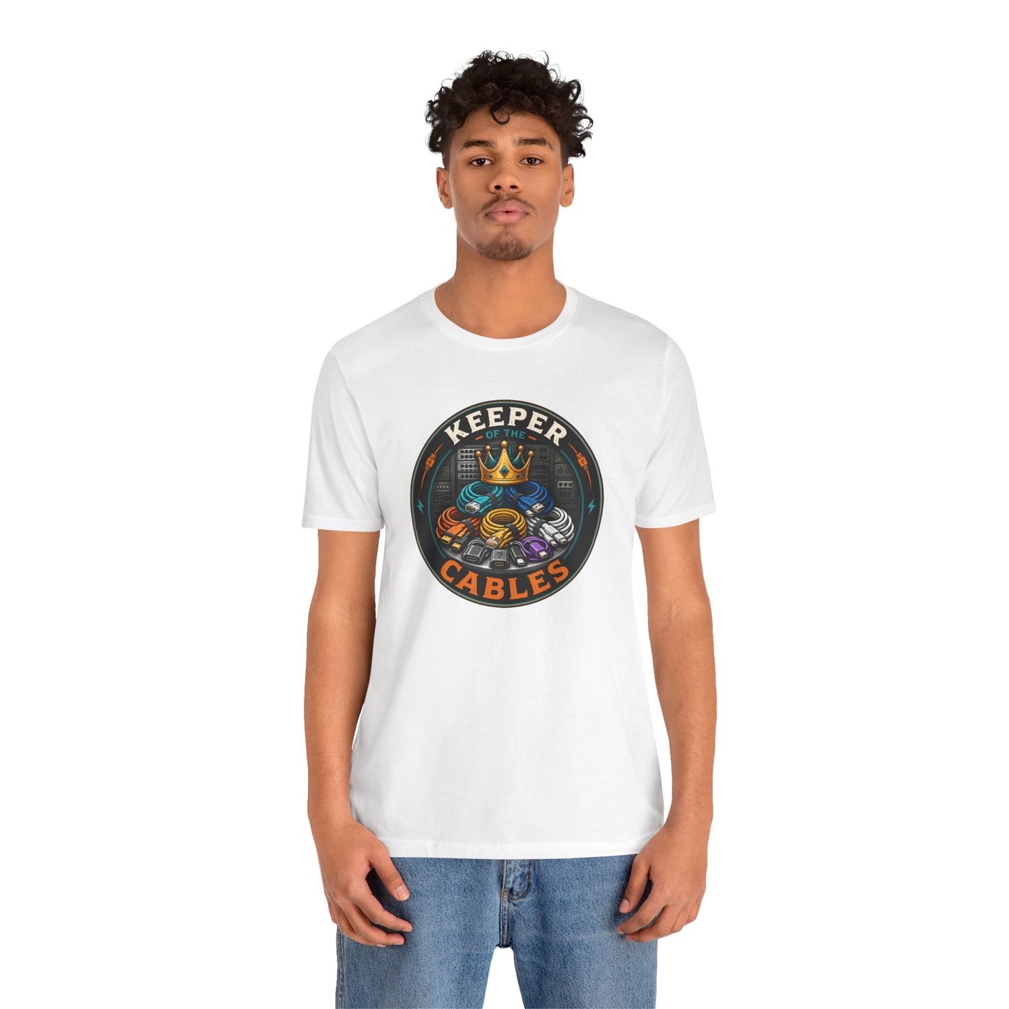 Keeper of the Cables T-Shirt – Funny Tech Dad Cable Tee