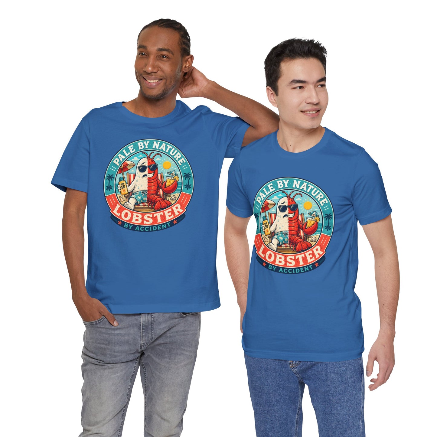 Pale by Nature Lobster by Accident T-Shirt – Funny Sunburn Summer Graphic Tee