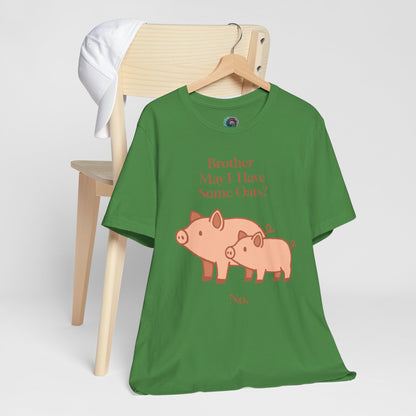 Brother May I Have Some Oats T-Shirt – Funny Viral Pig Meme Tee
