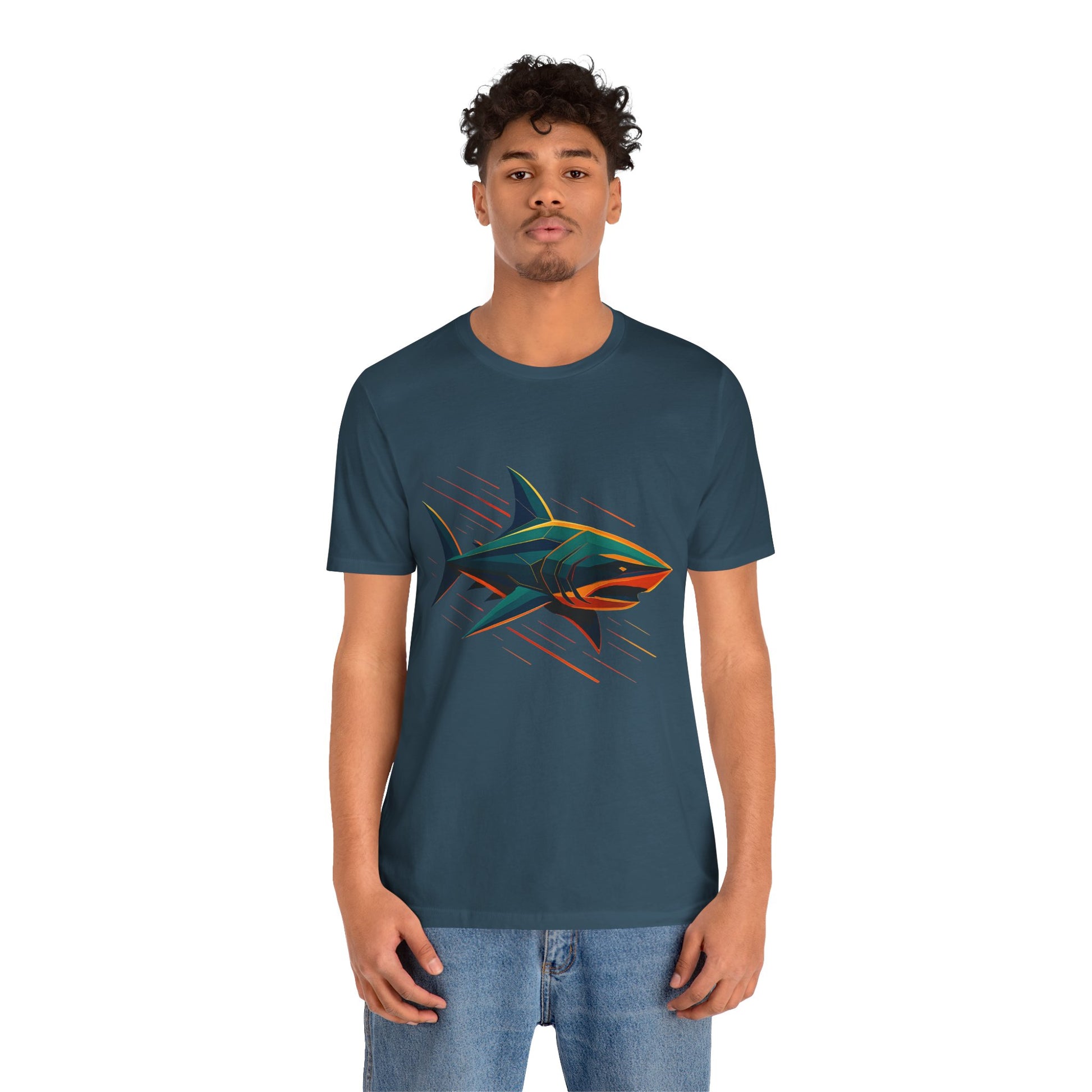 Electric Apex Shark T-Shirt – Bold Ocean Graphic Tee - WhimSpin - https://whimspin.com