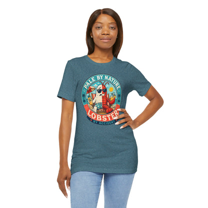 Pale by Nature Lobster by Accident T-Shirt – Funny Sunburn Summer Graphic Tee