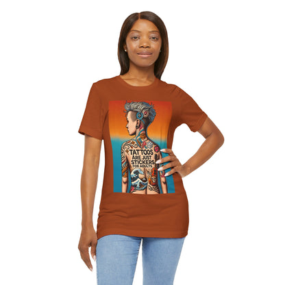 Tattoos Are Just Stickers for Adults T-Shirt – Funny Tattoo Lover Graphic Tee - WhimSpin - https://whimspin.com