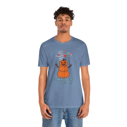 Pumpkin Snowman Shirt – Funny Halloween Christmas Mashup Tee