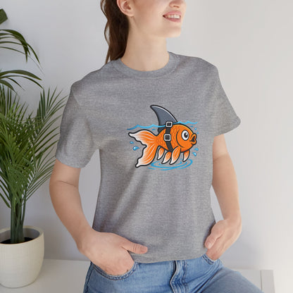 Goldfish Shark T-Shirt – Funny Fish Swimming  Graphic Tee