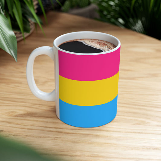 Pansexual Pride Flag Mug – Colorful LGBTQ+ Ceramic Cup - WhimSpin