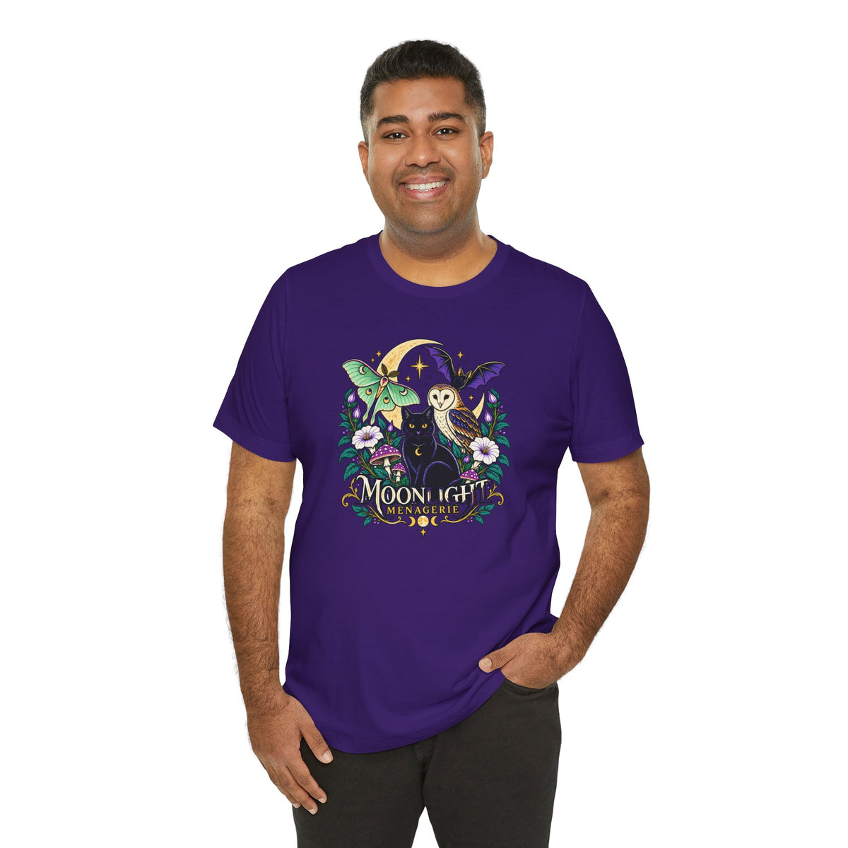 Moonlight Menagerie T-Shirt – Witchy Nocturnal Animals Tee