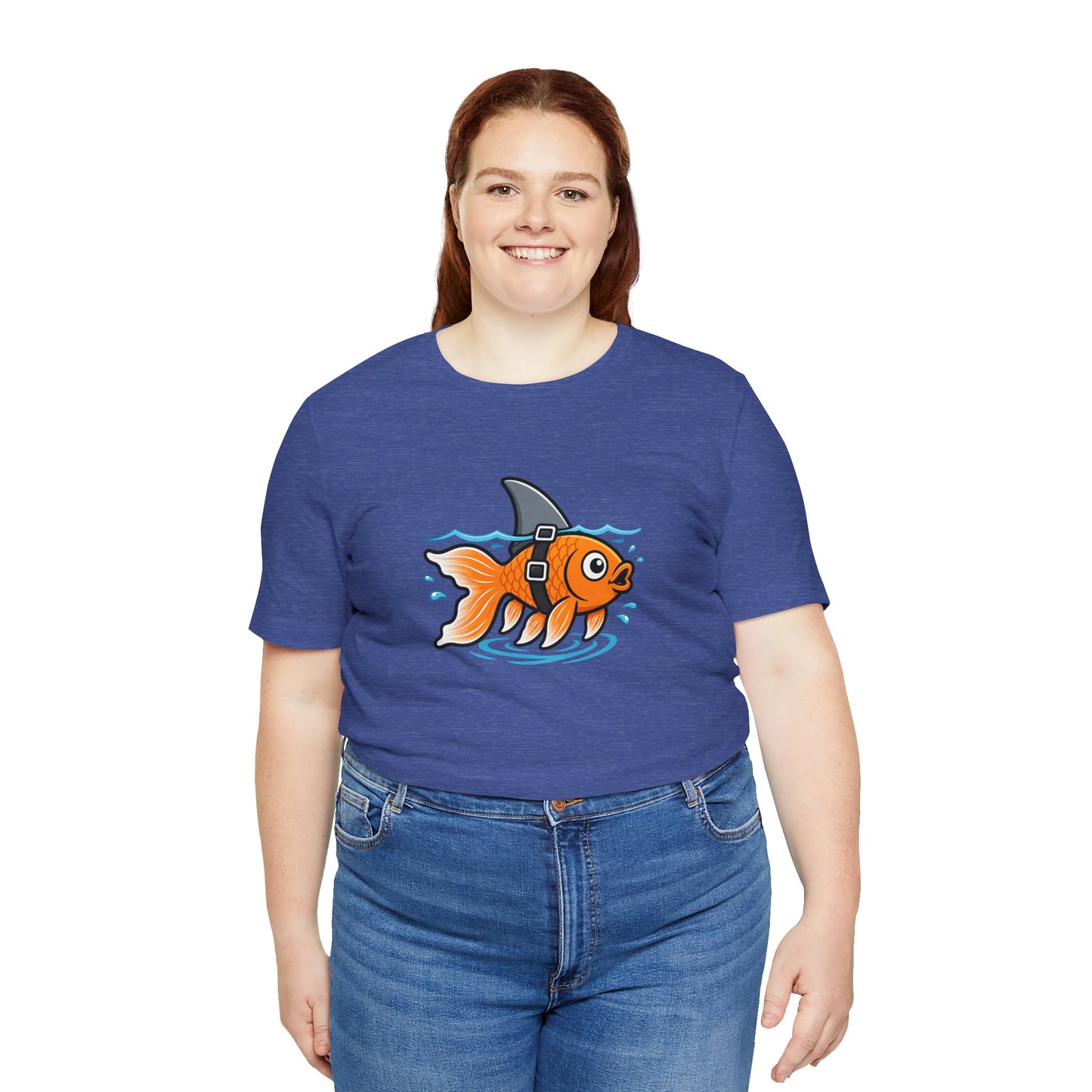 Goldfish Shark T-Shirt – Funny Fish Swimming  Graphic Tee