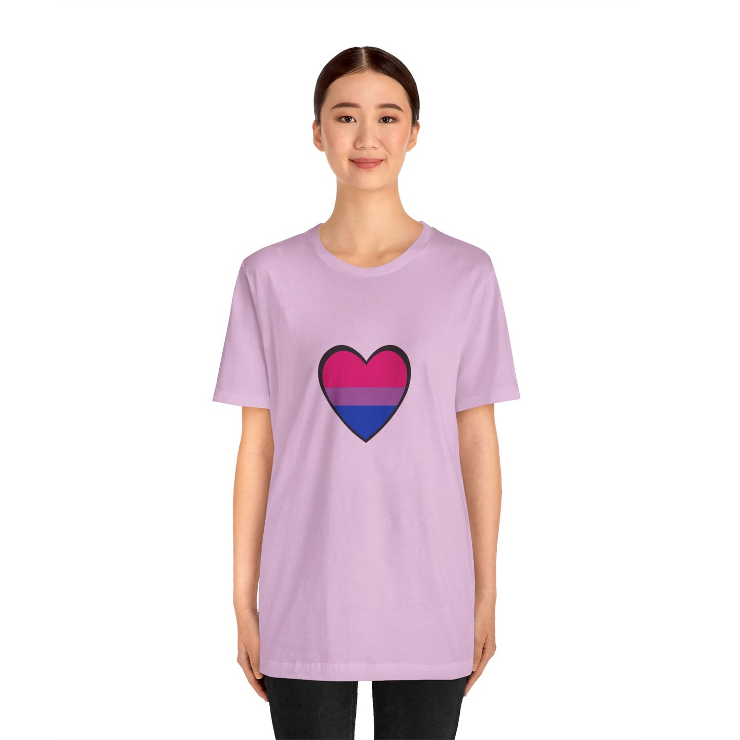 Bisexual Pride Flag T-Shirt – LGBTQ+ Heart Graphic Tee | WhimSpin