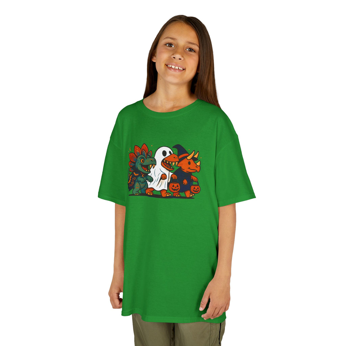 Kids Halloween Dino Squad T-Shirt – Cute Trick-or-Treat Dino Tee
