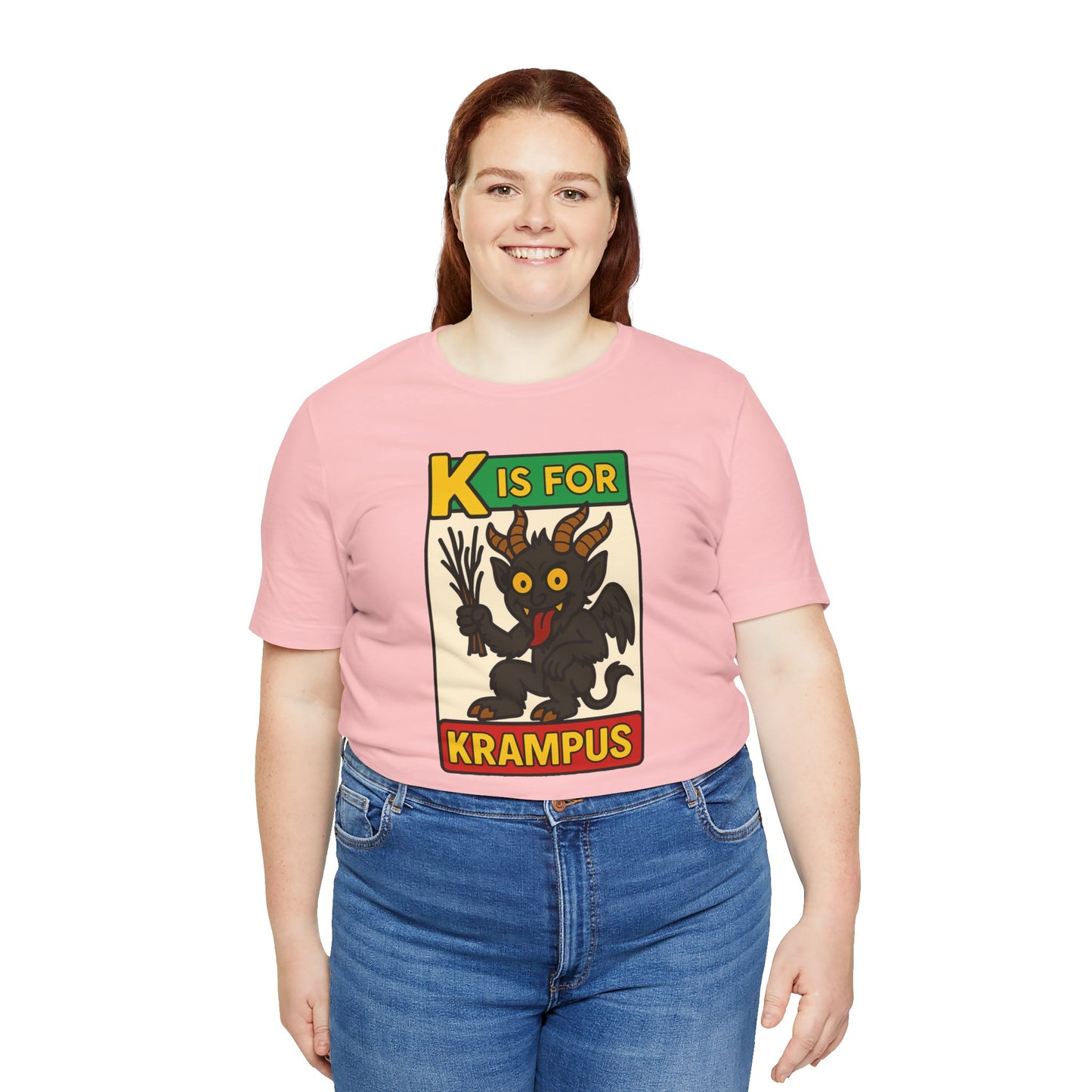 Krampus Alphabet Tee - "K is for Krampus" Holiday Graphic T-Shirt