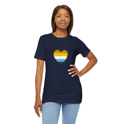 AroAce Flag Heart T-Shirt – Unisex LGBTQ+ Graphic Tee
