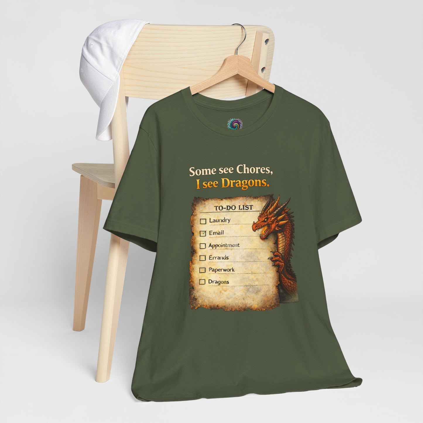 Some See Chores I See Dragons T-Shirt – Funny Fantasy Tee