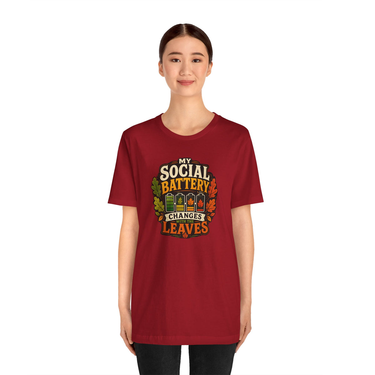 My Social Battery Changes With the Leaves T-Shirt – Funny Fall Tee