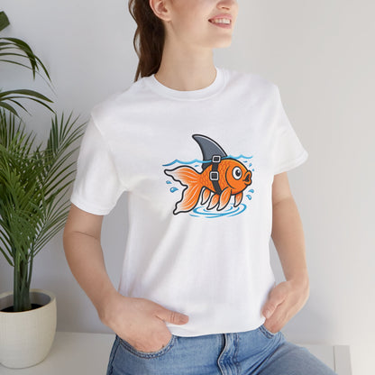 Goldfish Shark T-Shirt – Funny Fish Swimming  Graphic Tee