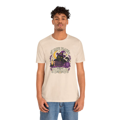I Have Plans With My Familiar T-Shirt - Funny Witchy Introvert Cat Tee