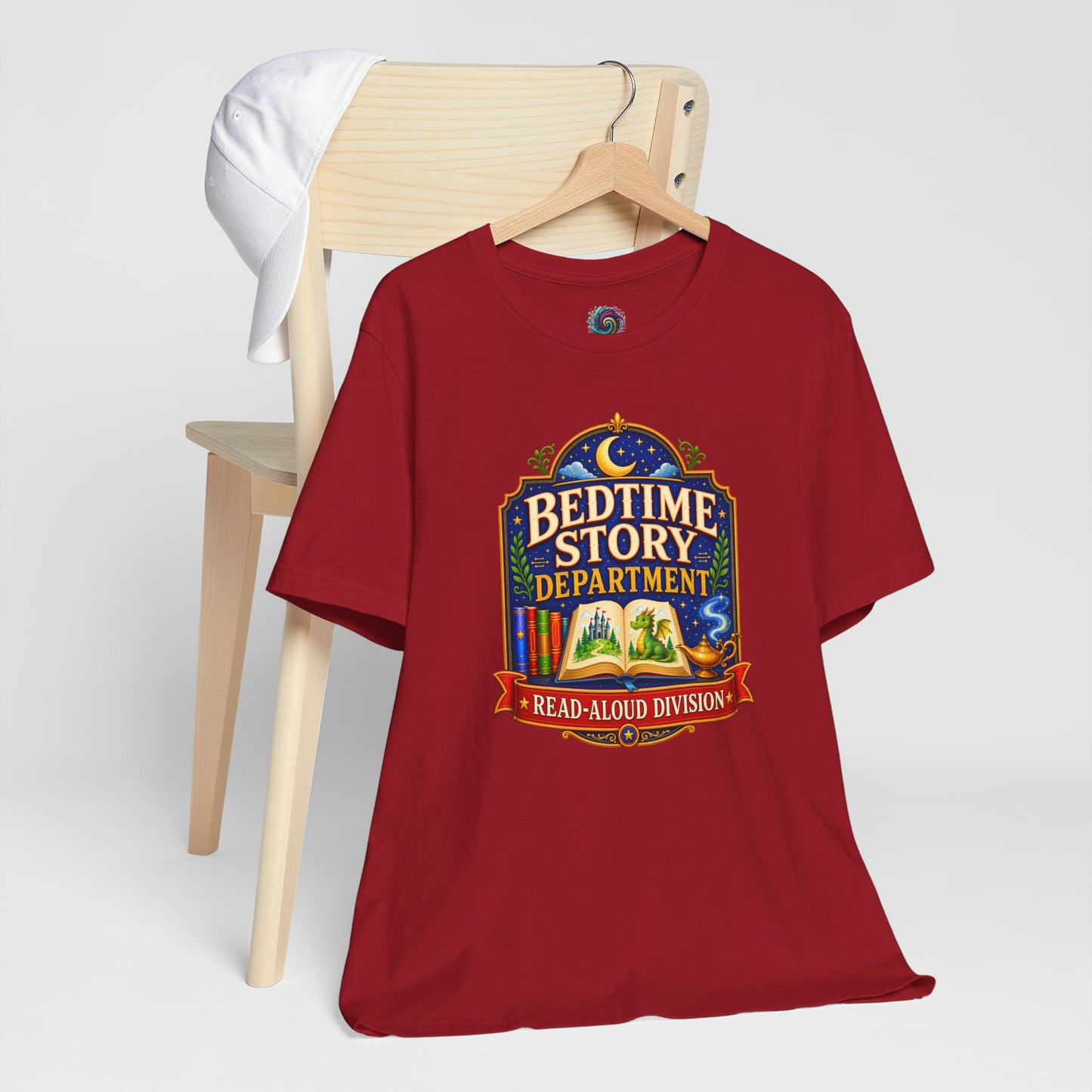 Bedtime Story Department T-Shirt – Read-Aloud Parent Tee