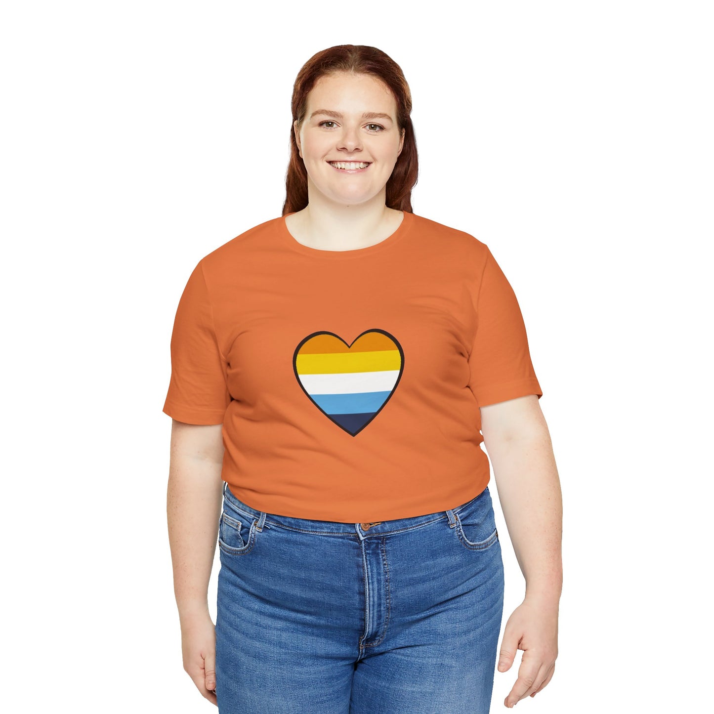 AroAce Flag Heart T-Shirt – Unisex LGBTQ+ Graphic Tee