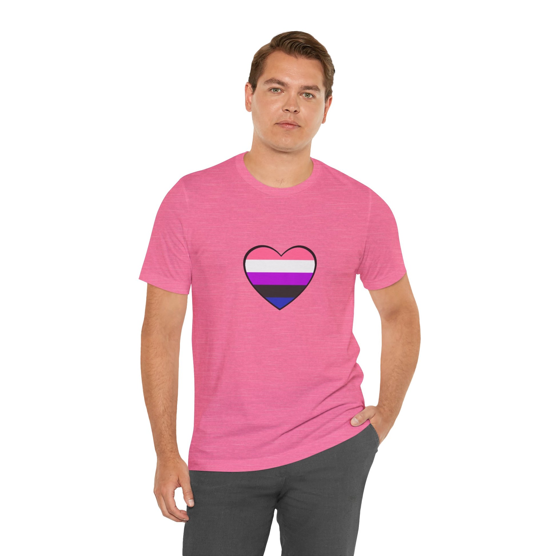 Genderfluid Pride Heart T-Shirt – Bold LGBTQIA+ Flag Tee - WhimSpin - https://whimspin.com