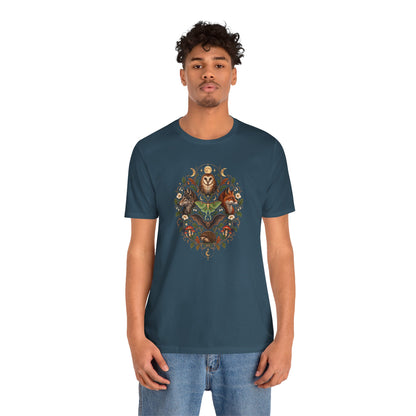 Nocturnal Woodland Animals T-Shirt – Moonlit Nature Tee