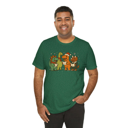 Dinosaur Carolers T-Shirt – Cute Dino Christmas Singing Tee