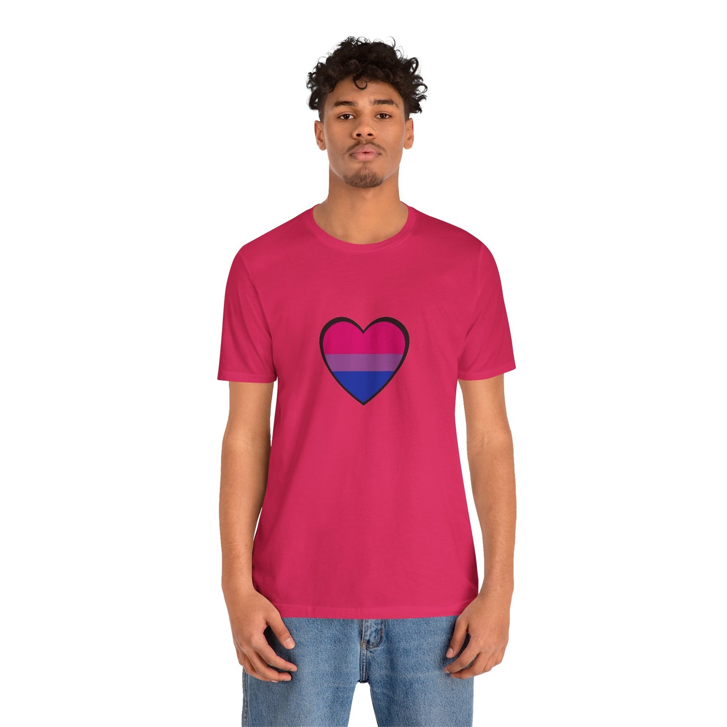 Bisexual Pride Flag T-Shirt – LGBTQ+ Heart Graphic Tee | WhimSpin