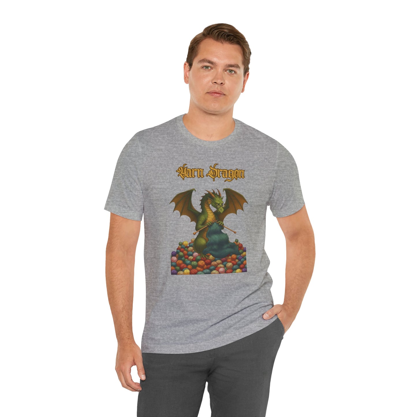 Yarn Dragon T-Shirt – Funny Knitting Dragon Shirt for Yarn Lovers