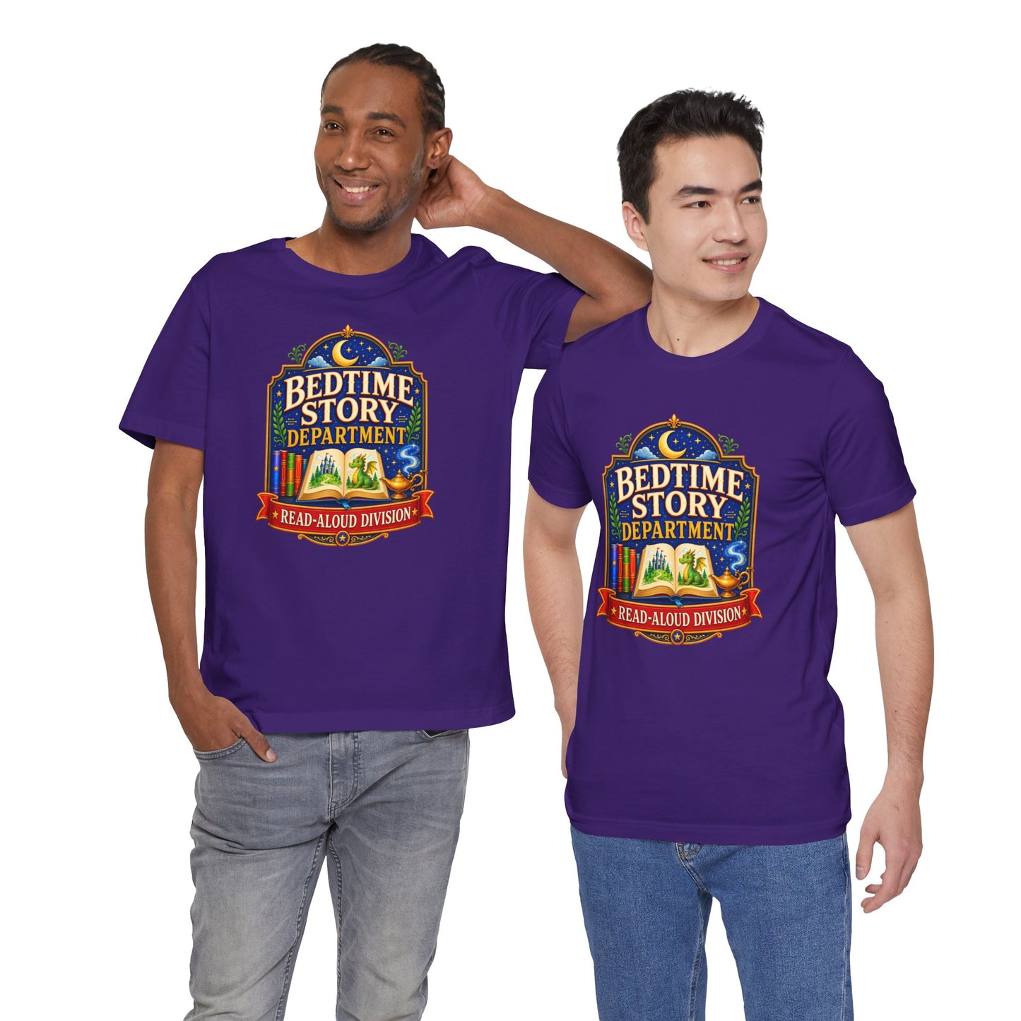 Bedtime Story Department T-Shirt – Read-Aloud Parent Tee