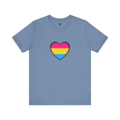 Pansexual Pride Flag Heart Tee – LGBTQ+ Pan Flag Minimalist Shirt - WhimSpin - https://whimspin.com