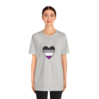 Asexual Pride Flag Heart T-Shirt – Ace Flag LGBTQ+ Graphic Tee