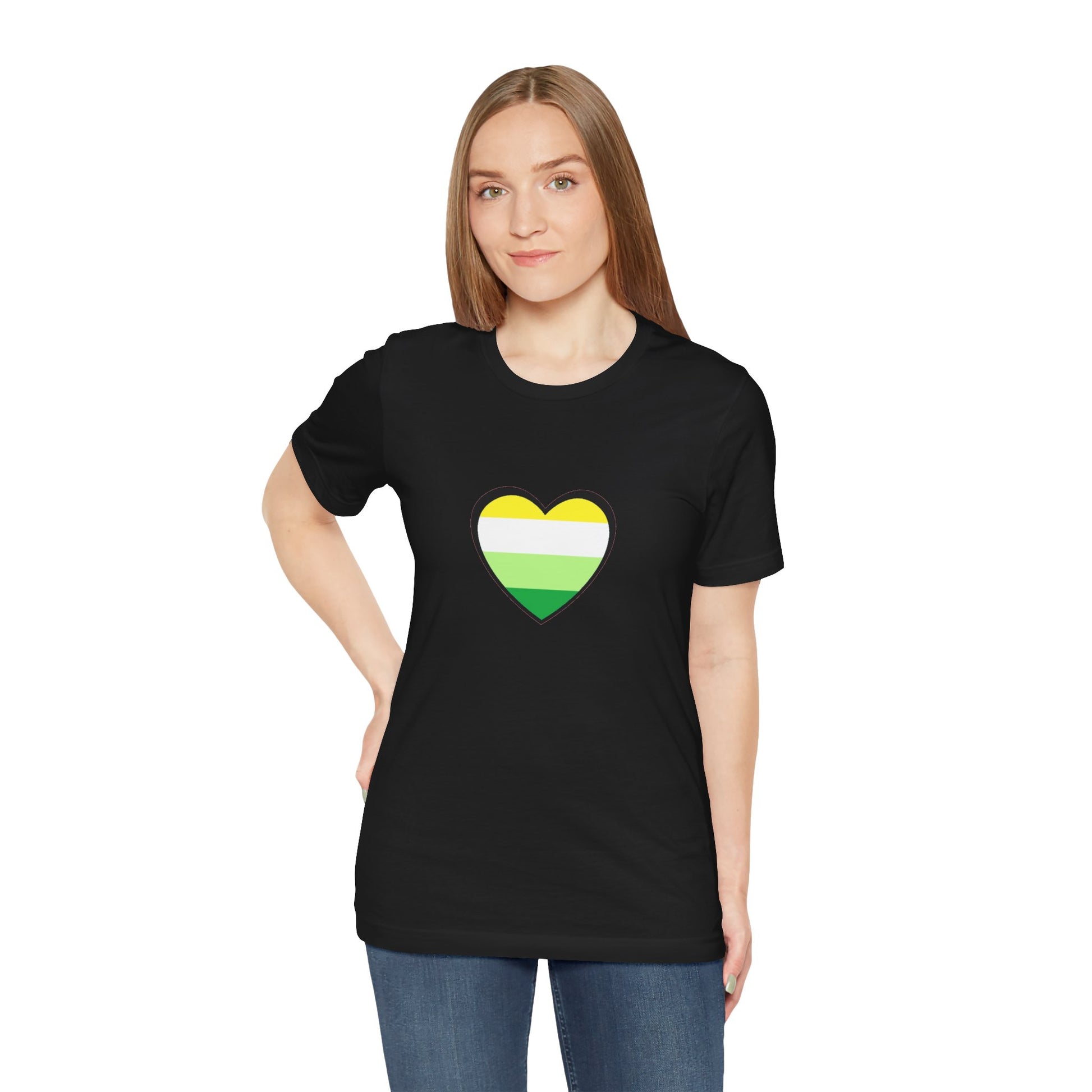 Gender Neutral Pride Flag Heart T-Shirt – Unisex LGBTQ+ Graphic Tee - WhimSpin - https://whimspin.com
