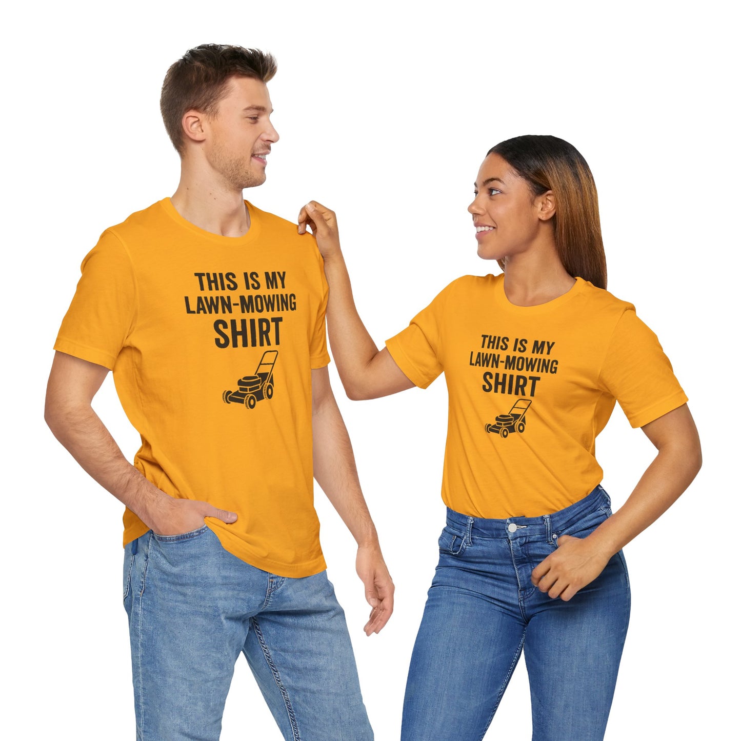 Lawn Mowing Tee – Funny Shirt Summer Yard Work T-shirt with Mower Graphic