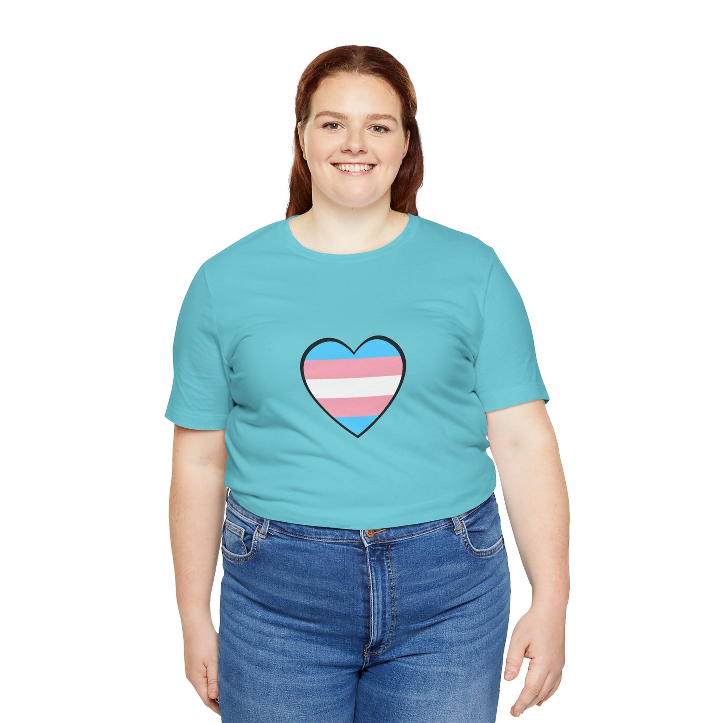 Transgender Flag Heart T-Shirt – LGBTQ+ Trans Flag Graphic Tee