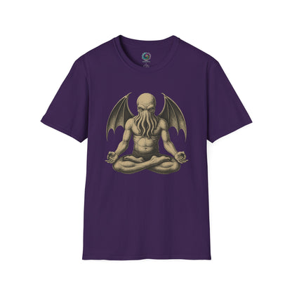 Meditating Cthulhu T-Shirt – Unisex Mythos Tee for Sci-Fi & Festival Fans - WhimSpin - https://whimspin.com