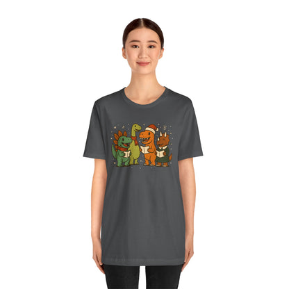Dinosaur Carolers T-Shirt – Cute Dino Christmas Singing Tee
